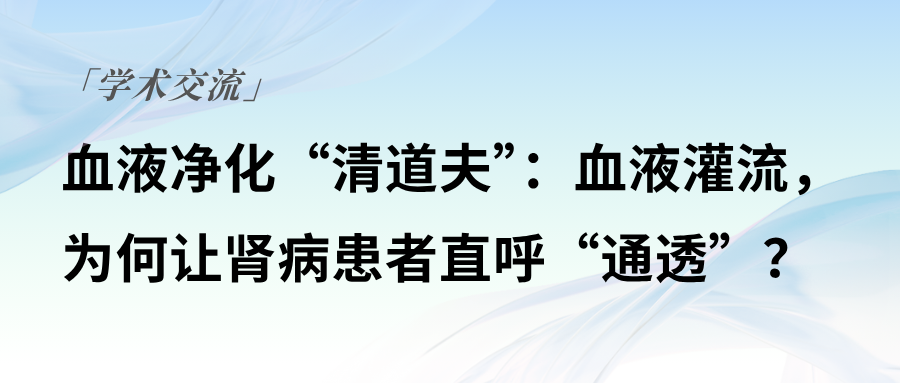 血液凈化“清道夫”：血液灌流，為何讓腎病患者直呼“通透”？